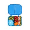 Sistema Lunch Ribbon Unterteilte Snackbox mit Joghurtbehälter 1,1 l, Blau
