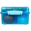 Sistema Lunch Cube Max Snackbox mit Fächern und Joghurtbehälter mit Doppeldeckel, 2 l, Blau