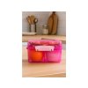Sistema Lunch Cube Max Snackbox mit Fächern und Joghurtbehälter mit Doppeldeckel, 2 l, Rosa