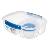 Sistema To Go Dreifach geteilte Lunchbox mit 2-Liter-Joghurtbehälter, Blau