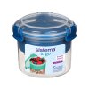 Sistema Snackbehälter mit Schüssel und Löffel, Frühstück zum Mitnehmen, 530 ml, blau