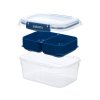 Sistema Unterteilte wasserdichte Lebensmittelbox für unterwegs STAX 1 l, 1 l, blau