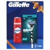 Gillette & Old Spice Geschenkset für Männer - (Gillette Mach3 Rasierer + 2NH + OS Whitewater Duschgel 250ml)