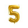 Folienballon 86 cm „5“ gold 1 Stück