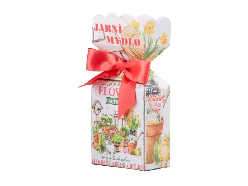 Jabón de primavera con forma de flor en caja, colorido, 90 g