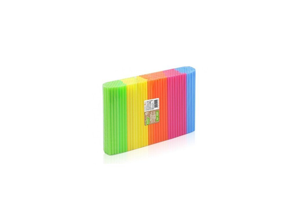 Pajitas de plástico, colores surtidos, 250 unidades