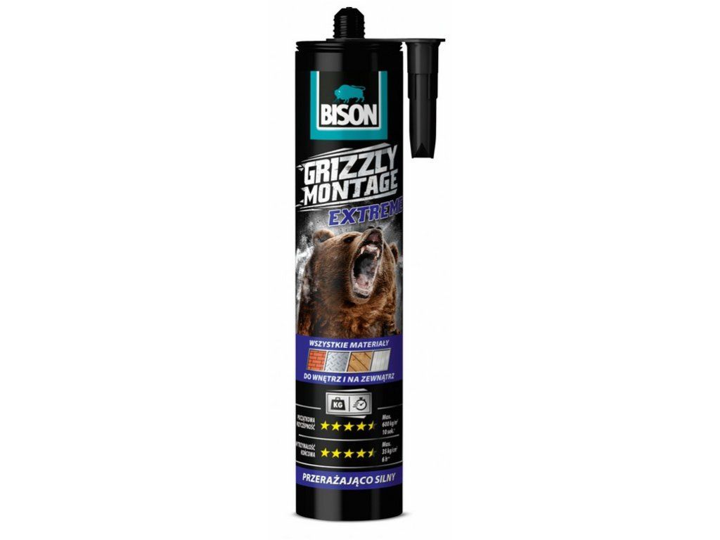 Pegamento universal BISON GRIZZLY MONTAGE EXTREME 435 g