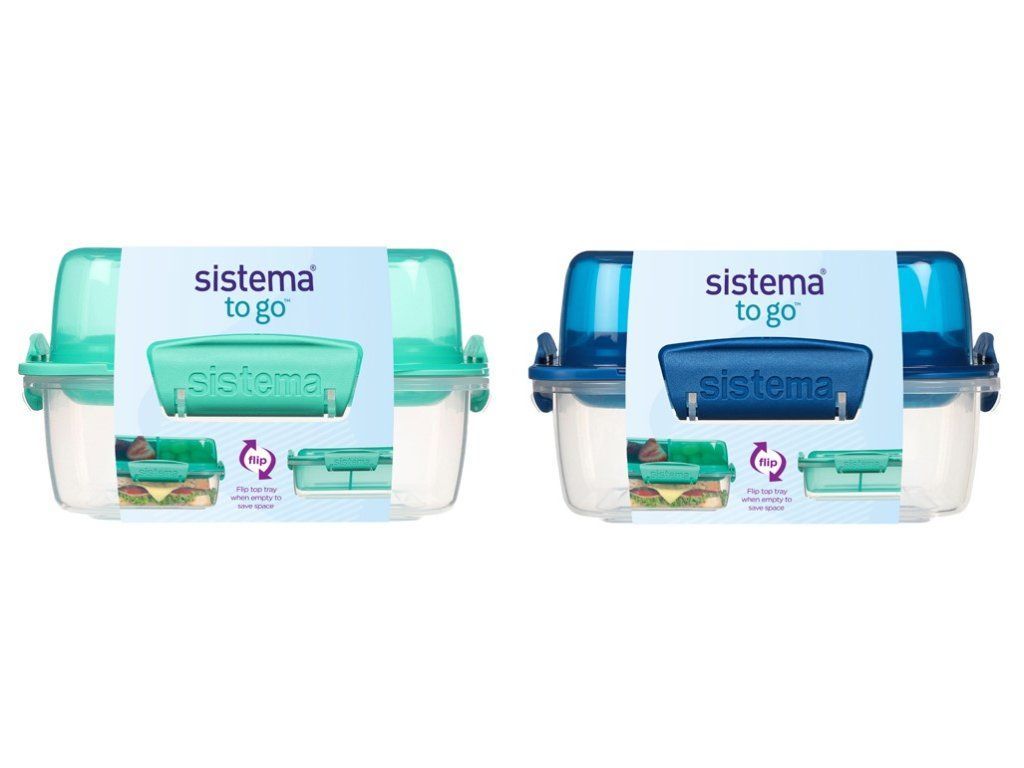 Fiambrera Sistema Divided Lunchbox To Go LunchStack Square de 1,24 l, surtido de colores
