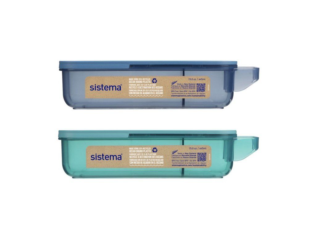 Sistema Caja de snacks dividida Ocean Bound 445 ml, surtido de colores