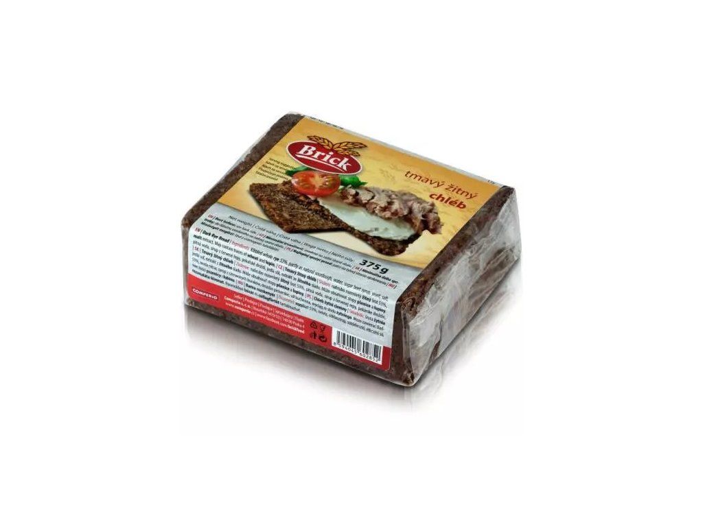 Pan de centeno oscuro tipo ladrillo 375 g