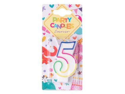 Vela de pastel Emocio con el número 5