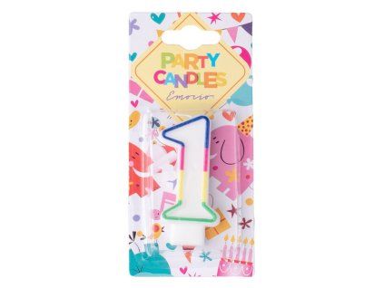 Vela de pastel Emocio con el número 1
