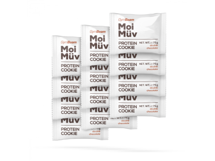 moi muv protein cookie double chocolate 12x gymbeam product