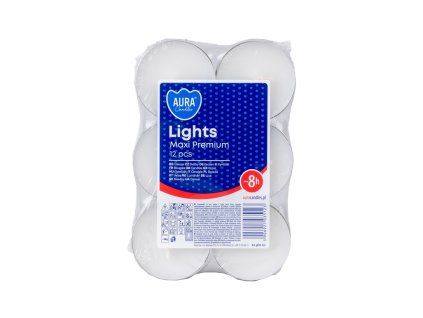 Velas de té MAXI ~8 horas. 12 unidades.