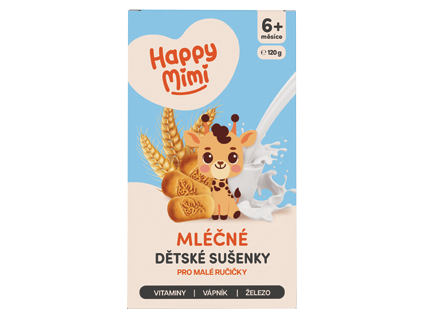 Galletas Happy Mimi con leche 120 g 6m+