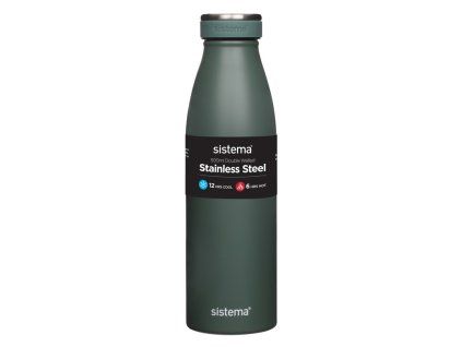 Termo Sistema Hydrate de acero inoxidable de 500 ml, verde