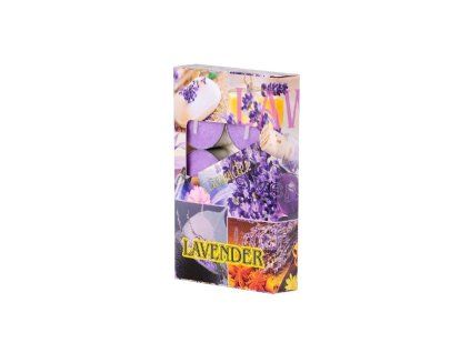 Velas aromáticas con aroma a té y lavanda (6 unidades)