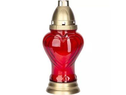 Velas Bispol para cementerio, cristal rojo 3043-030, 115 g
