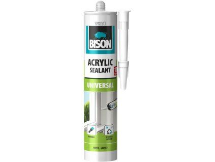 Sellador monocomponente BISON ACRYLIC UNIVERSAL WHITE 300 ml