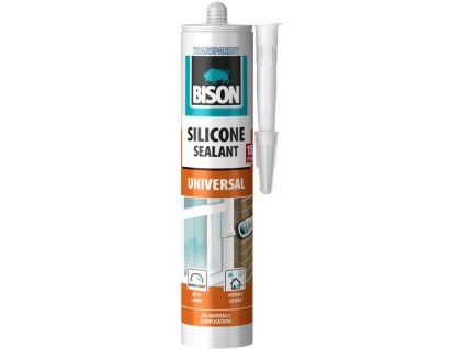 Sellador de silicona BISON SILICONE UNIVERSAL CLEAR 280 ml