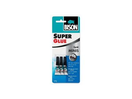 Pegamento instantáneo BISON, MINIS DE PEGAMENTO, 3 x 1 g