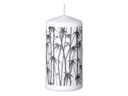 Vela cilíndrica de bambú de 60x120 mm
