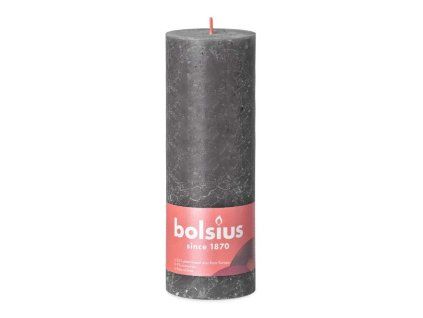 Vela cilíndrica Bolsius Rustic Shine Stormy Grey 68x190mm