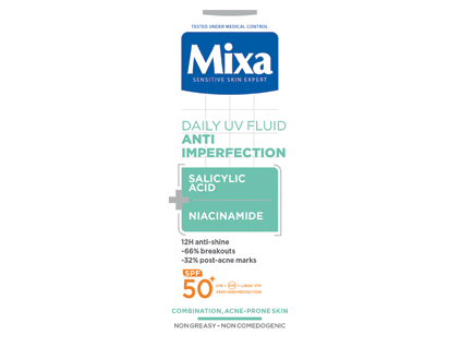 Fluido UV MIXA 40ml Antiimperfecciones SPF50