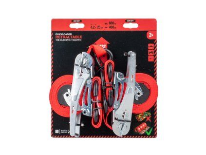 QUICKLOADER® Retráctil 800 kg • 4,2 m x 25 mm • Paquete de 2