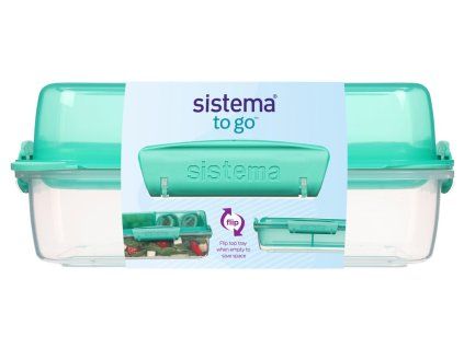 Fiambrera Sistema Divided Lunchbox To Go LunchStack Rectangular 1.8 l, verde