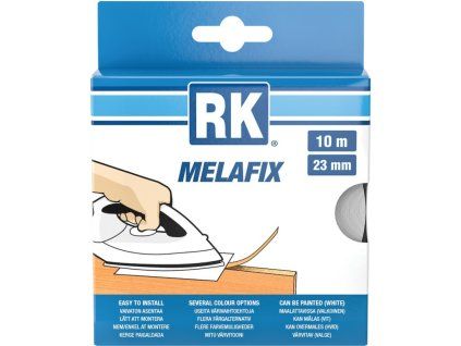 Cinta de borde Melafix, blanca, 10 m x 23 mm