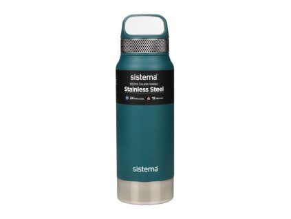 Termo Sistema Hydrate de acero inoxidable de 650 ml, verde