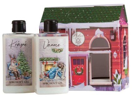 Pack de cosméticos navideños: 2 geles de ducha de 200 ml.