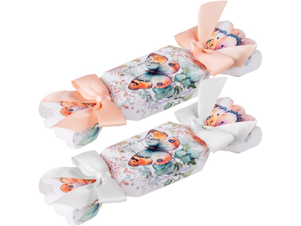 Savon « Passez une bonne journée » Ailes de papillon en boîte, coloré 20 g