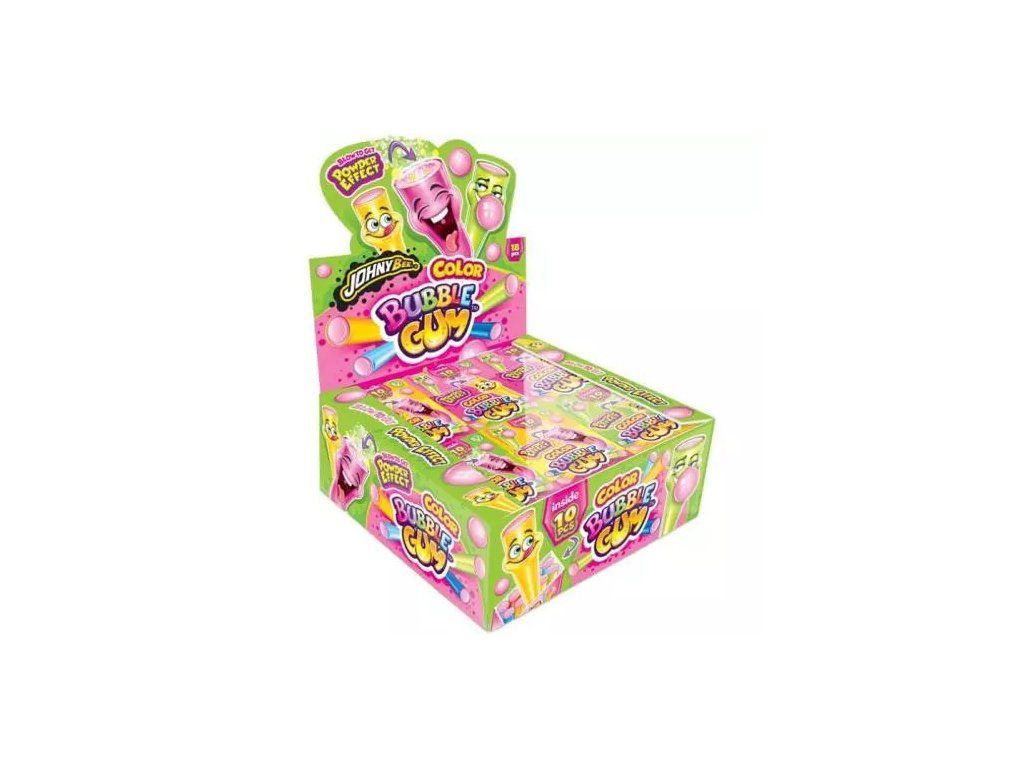 Chewing-gum JohnyBee, 18 pièces, chewing-gum coloré, 630 g