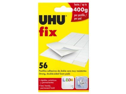 Plaquettes adhésives double face UHU Fix 56 pièces