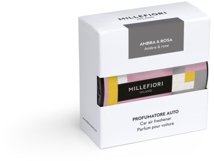 Millefiori Icon Ambra & Rosa parfum de voiture Textile Floral, rose