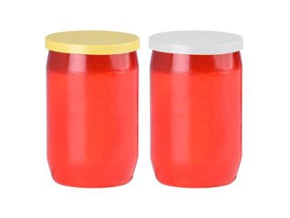 Bougie à huile 100 g, 29 h, rouge avec couvercle