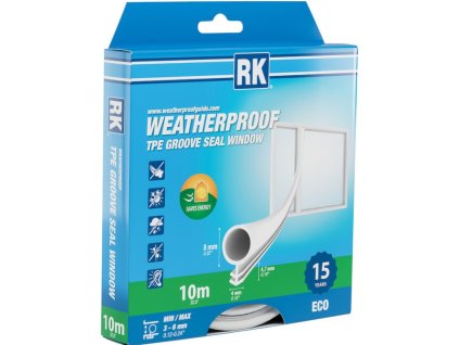 Joint d'étanchéité pour rainure de fenêtre – Profilé en O, blanc 8 mm 10 m