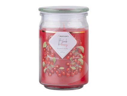 Bougie parfumée Emocio en verre Cerise Noire avec couvercle en verre 93x142mm