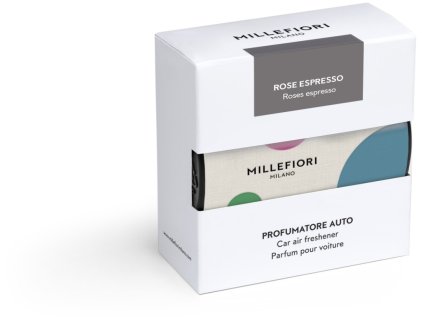 Millefiori Icon Rose Espresso parfum de voiture Textile Floral, blanc
