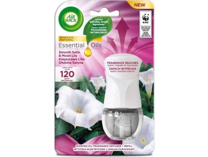 Diffuseur de parfum électrique Air Wick + 19 ml de parfum Satin Doux et Lys Lunaire