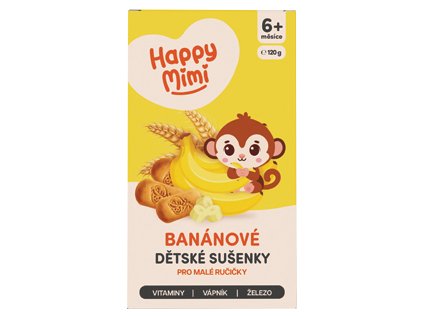Biscuits Happy Mimi à la banane 120 g 6 mois et plus