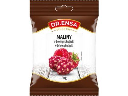 Framboises Dr. Ensa enrobées de chocolat blanc 80 g