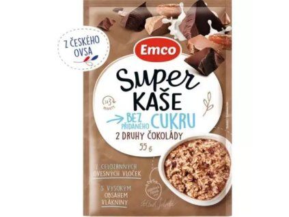 Porridge Emco Super, 2 sortes de chocolat, 55 g
