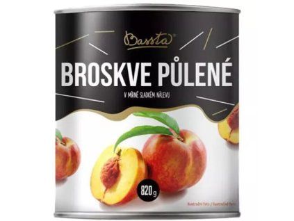Pêche Bassta coupée en deux pelée 820g