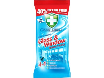 69391 green shield ubrousky vlhcene na sklo a okna 70ks