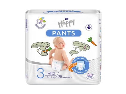 94705 happy pants midi detske plenkove kalhotky a 26 ks