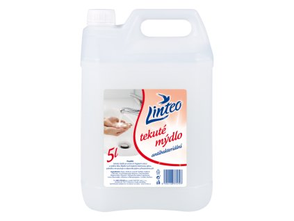 13 mydlo tekute LINTEO antibakterialni 5l bile novy kanystr a etiketa