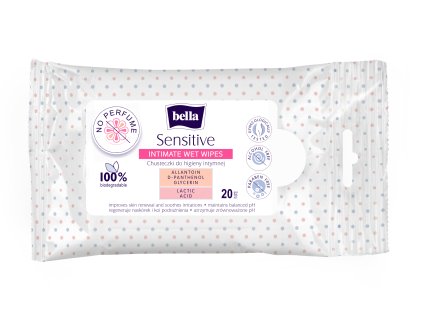 94735 bella sensitive intimni vlhcene ubrousky 20 ks
